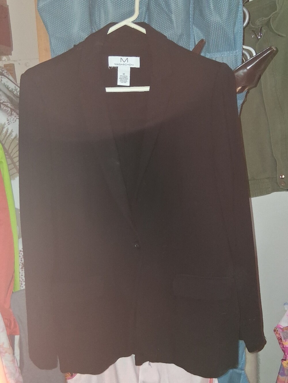 Black Knit Blazer - Classic Single-Breasted
